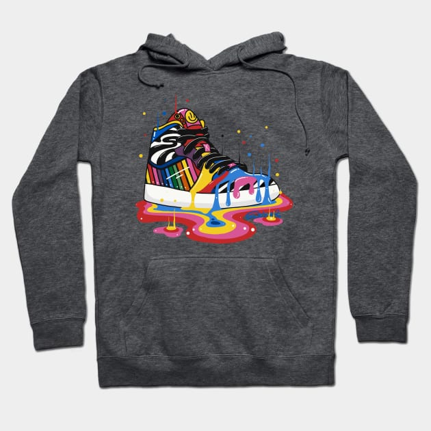 Rainbow Melting Sneaker Hoodie by ms_wearer